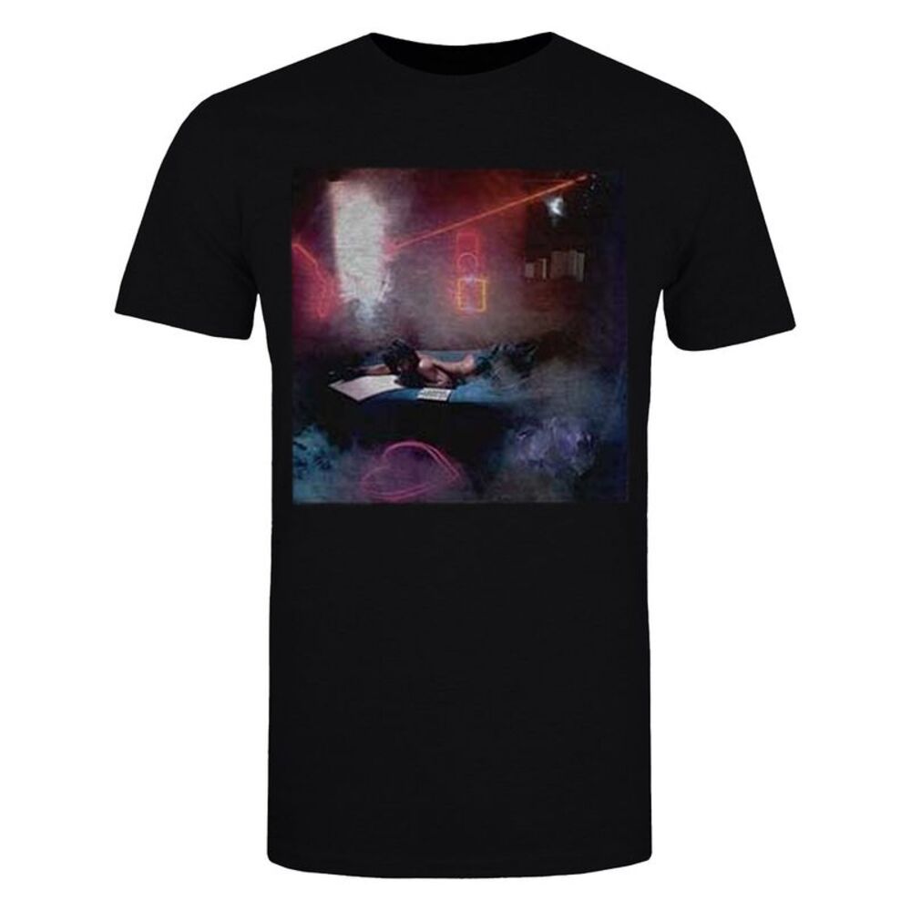 Prince Unisex Adult Back Print Watercolour T-Shirt / Black